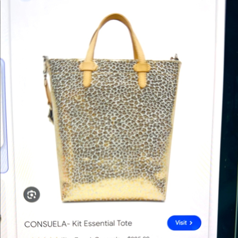 Consuela Gold and Tan Essential Tote
